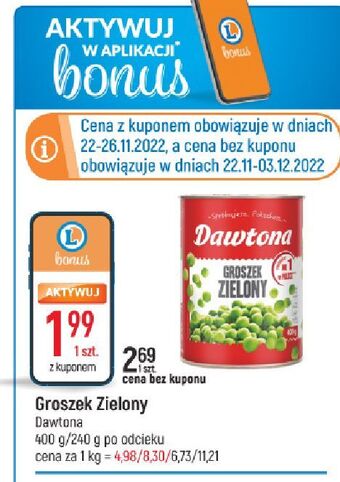 E.Leclerc Groszek konserwowy dawtona oferta