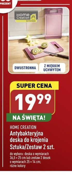 ALDI Deska do krojenia 25 x 14 cm home creation oferta