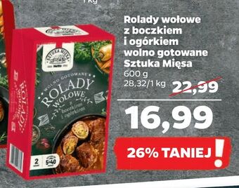 Netto Rolady wołowe z boczkiem i ogórkiem wolno gotowane sztuka mięsa oferta