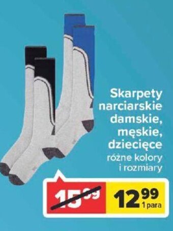 Carrefour Skarpety narciarskie damskie, męskie, dziecięce oferta