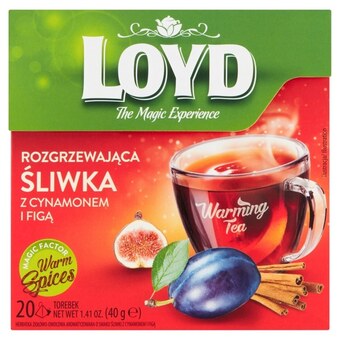 Kaufland Loyd herbatka ziołowo-owocowa rozgrzewająca śliwka z cynamonem i figą 40 g (20 x 2 g) oferta