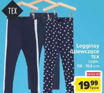 Carrefour Tex Legginsy dziewczęce rozm. 98-164cm cena od oferta