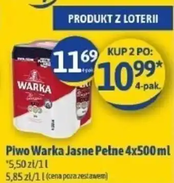 Euro Sklep Warka Piwo Jasne Pełne 4 x 500 ml oferta