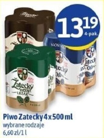 Euro Sklep Zatecky Piwo 4 x 500 ml wybrane rodzaje oferta