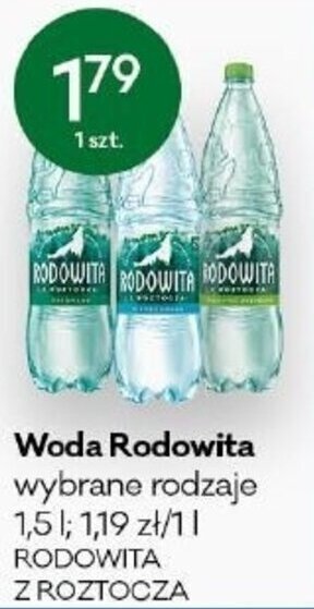 Groszek Rodowita z roztocza Woda Rodowita 1,5l oferta
