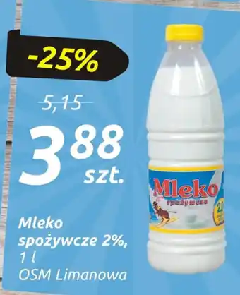 Społem OSM Limanowa Mleko Spożywcze 2% 1l oferta