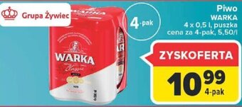 Carrefour Warka piwo 4x0,5l oferta