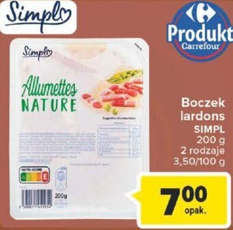 Carrefour Simpl boczek lardons 200g oferta