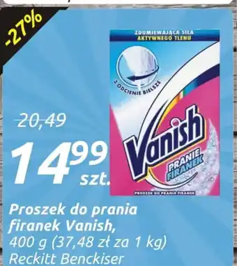 Społem Reckitt Benckiser Proszek do prania firanek Vanish 400g oferta