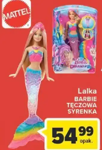 Carrefour Mattel lalka barbie tęczowa syrenka oferta