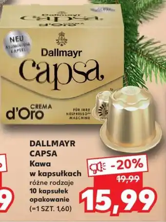 Kaufland Dallmayr capsa Kawa w kapsułkach różne rodzaje 10 kapsułek opakowanie oferta