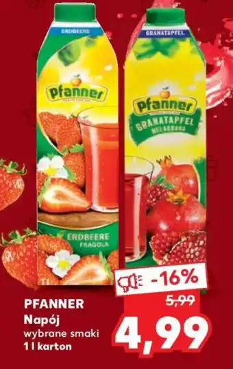 Kaufland Pfanner Napój wybrane smaki 1L karton oferta