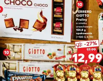 Kaufland Ferrero Giotto Praliny o smaku orzechowym 154,8 g opakowanie oferta