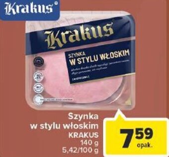 Carrefour Market Krakus Szynka w stylu włoskim 140 g oferta
