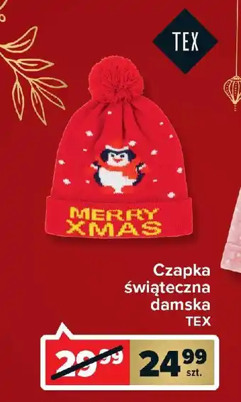 Carrefour Czapka damska świąteczna tex oferta