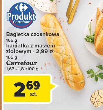 Carrefour Bagietka z masłem ziołowym carrefour oferta