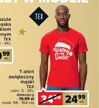 Carrefour T-shirt dziecięcy 98-164 cm tex oferta