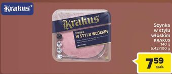 Carrefour Szynka w stylu włoskim krakus animex oferta