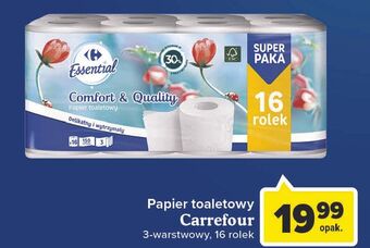 Carrefour Papier toaletowy comfort & quality carrefour essential oferta