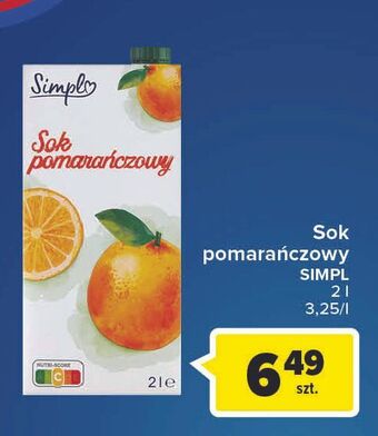 Carrefour Sok pomarańczowy simpl oferta