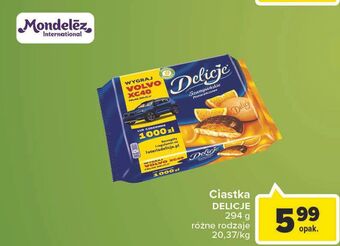 Carrefour Ciastka z galaretką pomarańczową delicje szampańskie oferta