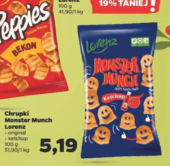Netto Chrupki ketchupowe lorenz monster munch oferta