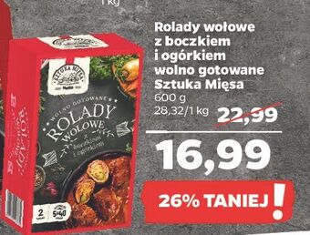 Netto Rolady wołowe z boczkiem i ogórkiem wolno gotowane sztuka mięsa netto oferta