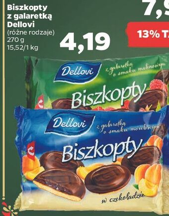 Netto Biszkopty w czekoladzie z galaretką pomarańczową dellovi oferta