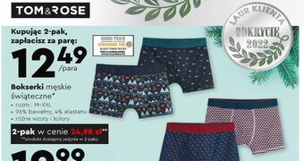 Biedronka Bokserki męskie m-xxl tom & rose oferta