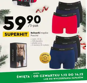 Biedronka Bokserki męskie m-xl puccini oferta