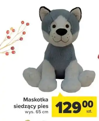 Carrefour Maskotka siedzący pies 65 cm oferta