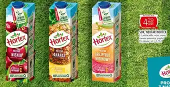 Stokrotka Hortex Sok, Nektar 1l polskie jabłko, wiśnia, ananas, czerwona pomarańcza, grejpfrut oferta