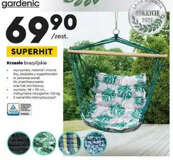 Biedronka Krzesło brazylijskie 98 x 90 cm 1 SZT oferta