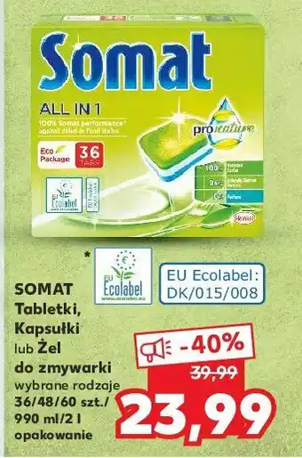 Kaufland Tabletki do zmywarek pro nature 1 OPAK 36 SZT oferta