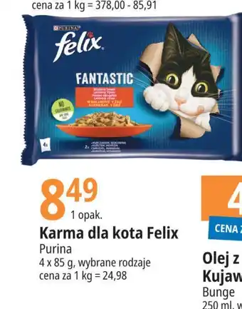 Auchan Karma dla kota z wołowiną i drobiem 1 OPAK 4 SZT 85 G oferta