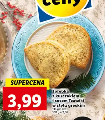 Lidl Torebka z kurczakiem i sosem Tzatziki w stylu greckim oferta