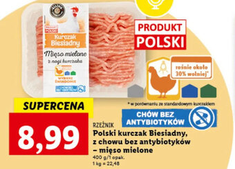 Lidl Rzeźnik  Polski kurczak Biesiadny, z chowu bez antybiotyków - mięso mielone 400g oferta