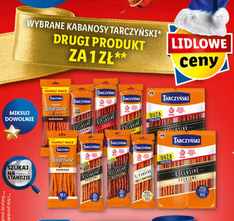 Lidl Tarczyński wybrane kabanosy oferta
