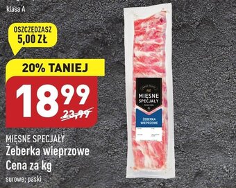 ALDI Mięsne specjały żeberka wieprzowe 1kg oferta