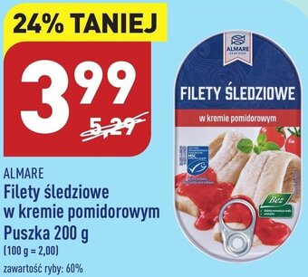 ALDI AlMare Filety śledziowe w kremie pomidorowym 200g oferta