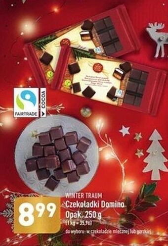 ALDI Czekoladki domino w czekoladzie gorzkiej wintertraum oferta