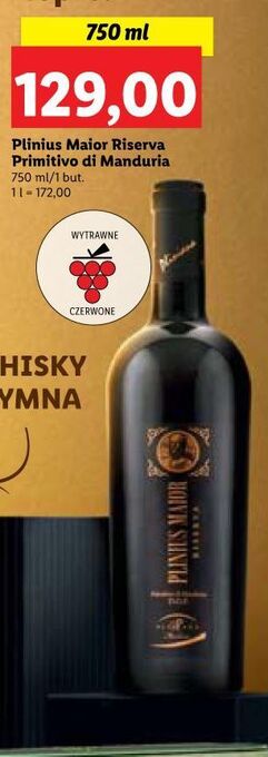 Lidl Wino primitivo di manduria oferta