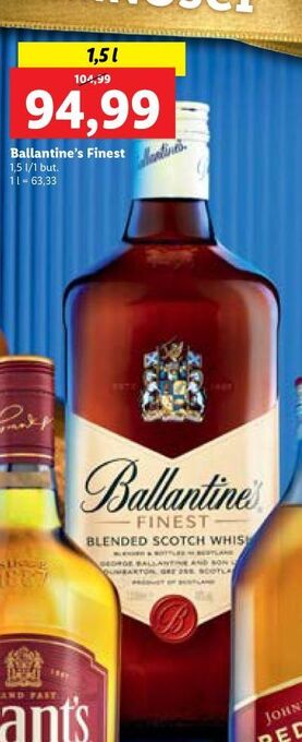 Lidl Whisky ballantine's finest oferta