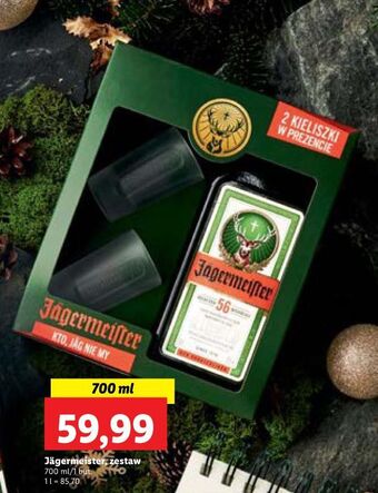 Lidl Likier + 2 kieliszki jagermeister oferta