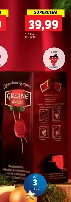 Lidl Wino grzane mnicha oferta