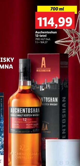 Lidl Whisky karton auchentoshan 12 yo oferta