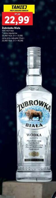 Lidl Wódka żubrówka biała oferta