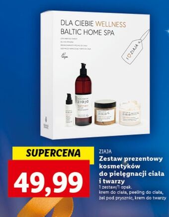 Lidl Zestaw: żel pod prysznic 500 ml + krem do ciała 300 peeling twarzy 50 ziaja baltic home spa wellness oferta