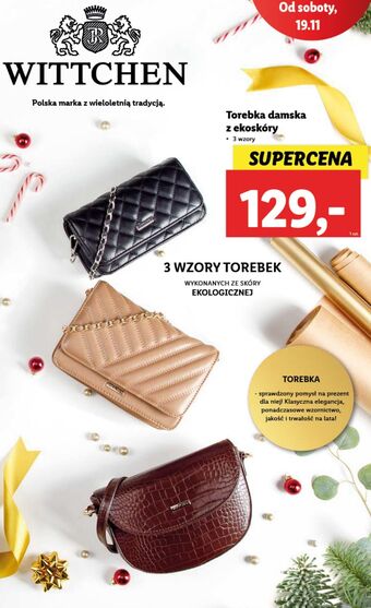 Lidl Torebka damska wittchen oferta