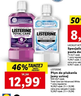 Lidl Płyn do płukania ust 6w1 listerine total care oferta